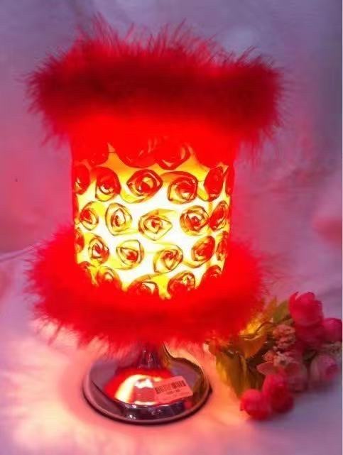Chicken Feather Festive Lamp No. 4, Wedding table Lamp, Essential Oil lamp, bedroom, beauty salon, Home, long-lasting Incense lamp details Picture