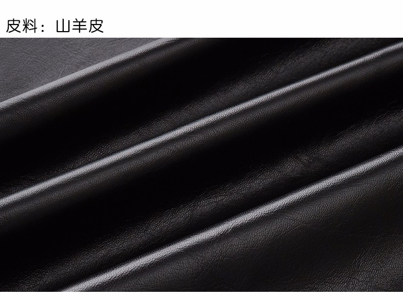 蒂凡雪真皮手套男士秋季冬天薄款山羊皮触屏保暖加绒加厚骑行机车详情图7