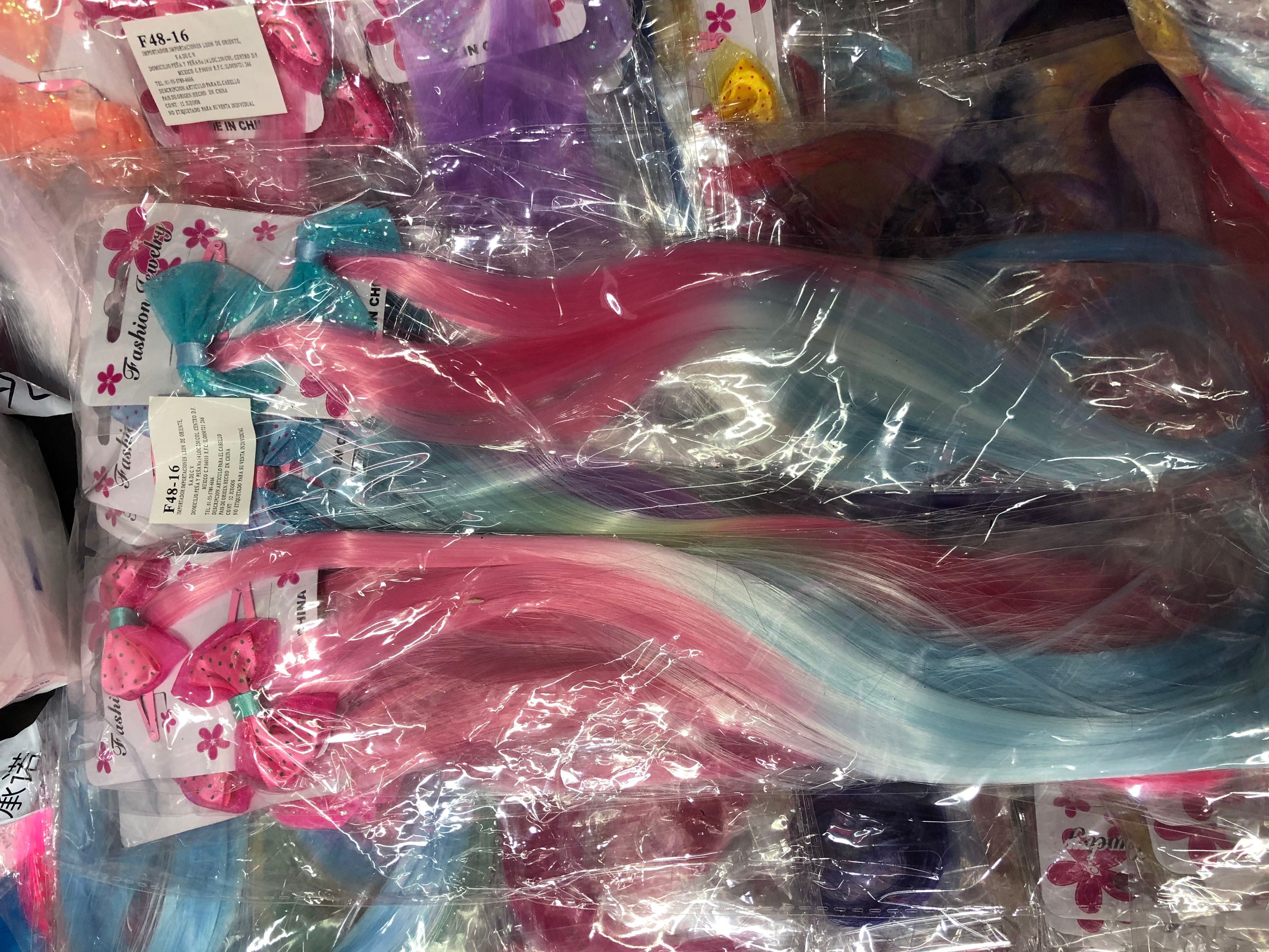 Factory direct sales: Cute princess party Makeup party, bow curly hair wig pieces, wig clips