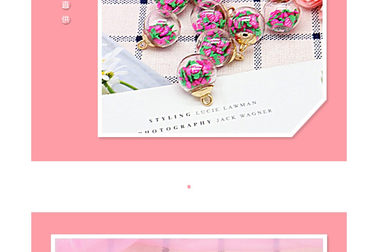 16mm fruit glass ball pendant can be customized in plastic detail image 13