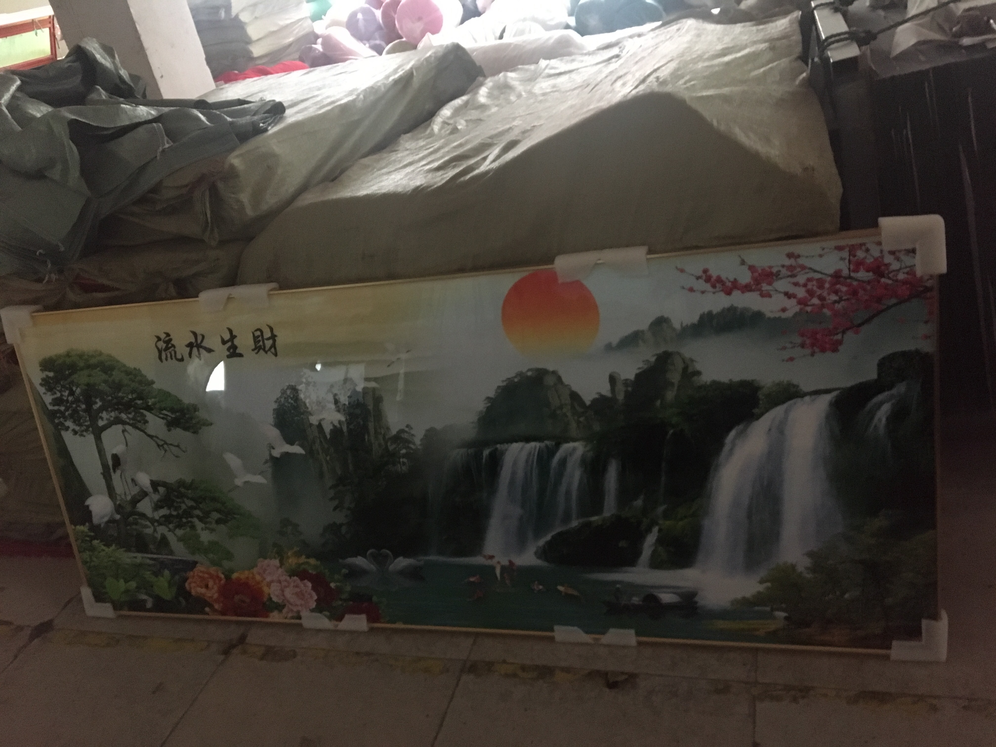 Living Room Sofa Background Large Painting Private Custom Application Scenario