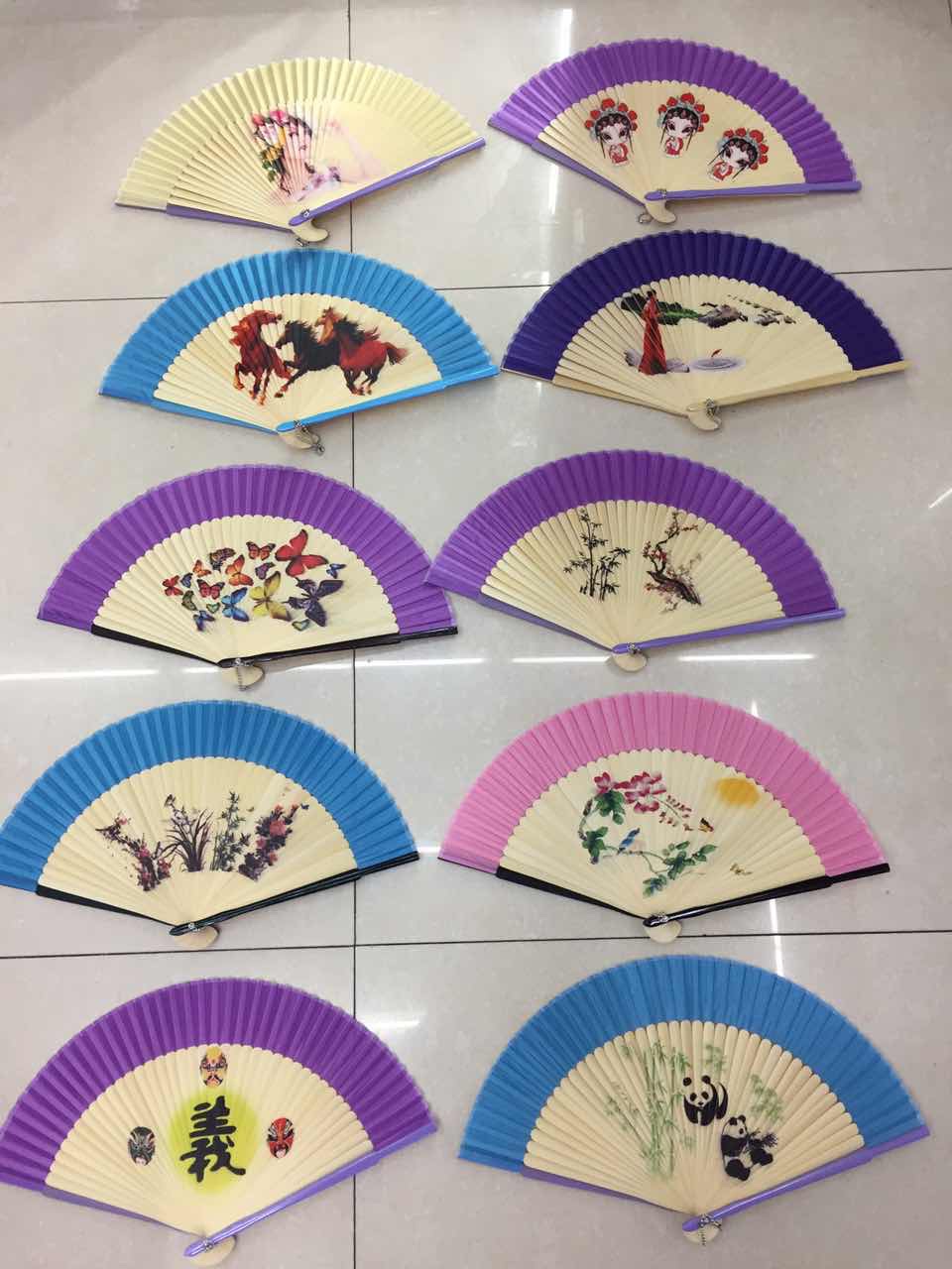 竹子扇子喷绘扇子批发定制图