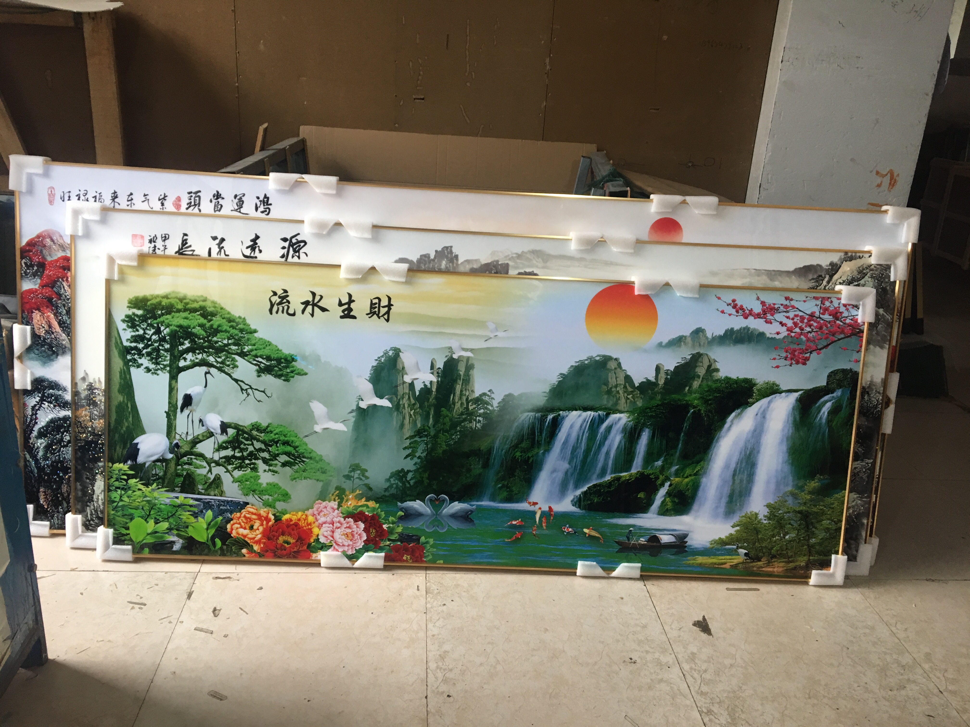 Living Room Sofa Background Large Painting Private Custom Specification drawing