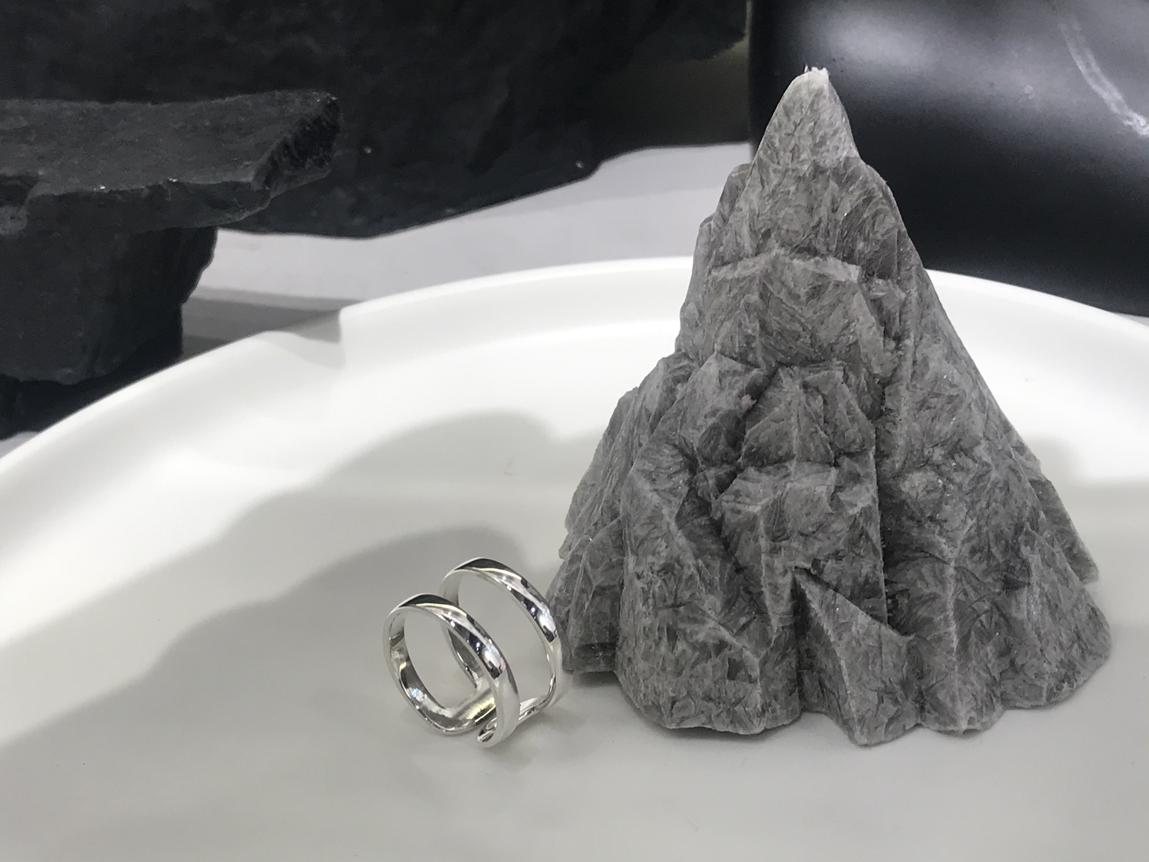 UKI SILVER and Ji S925 pure silver double-layer simple glossy ring Specification image