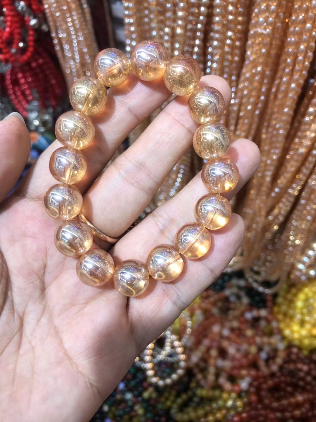 Amber gold 12mm bracelet gift: Versatile, fashionable and trendy bracelet, bracelet, bracelet details Picture