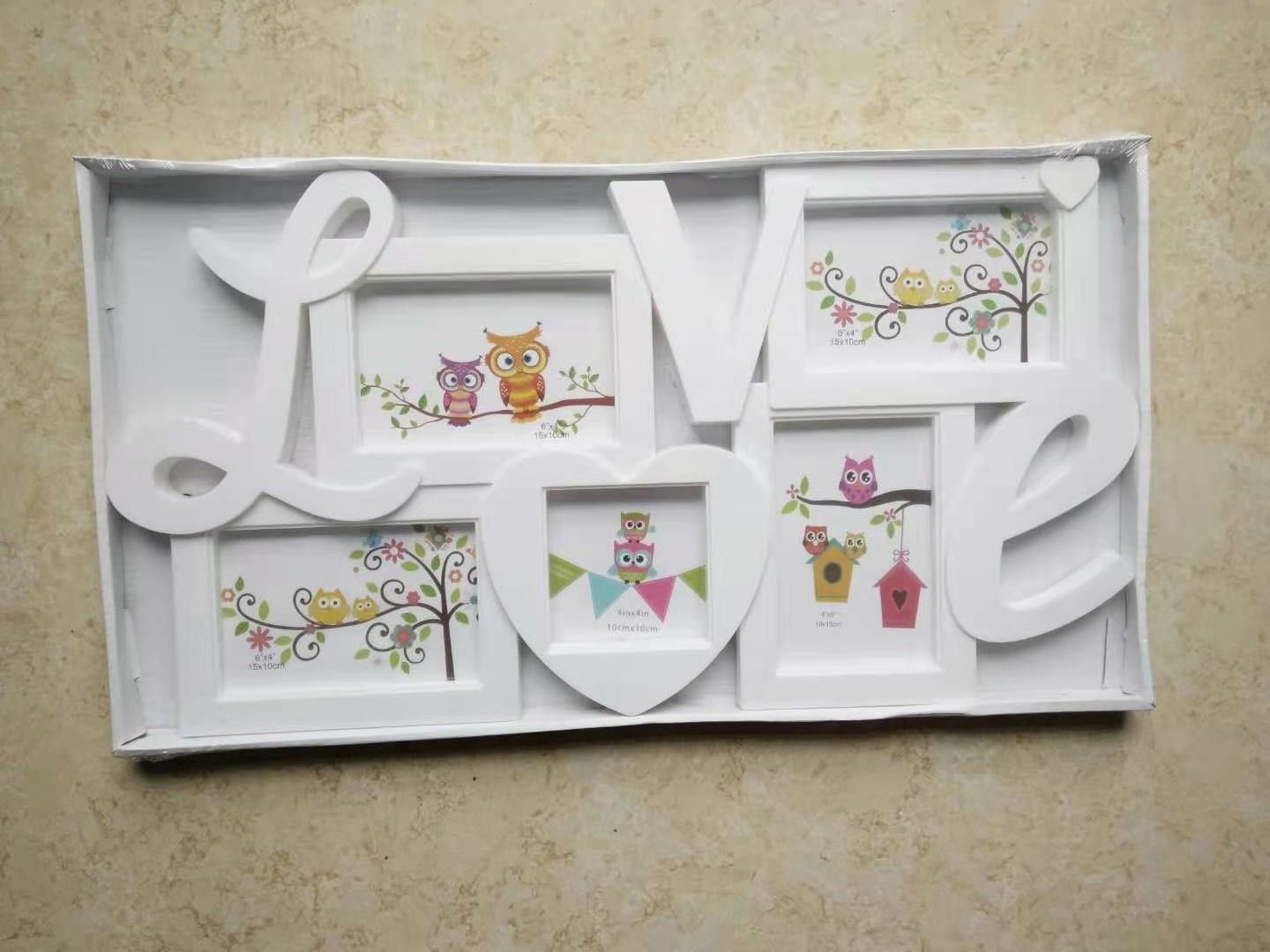Plastic Photo Frame LOVE customizable photo frame combo box thumbnail