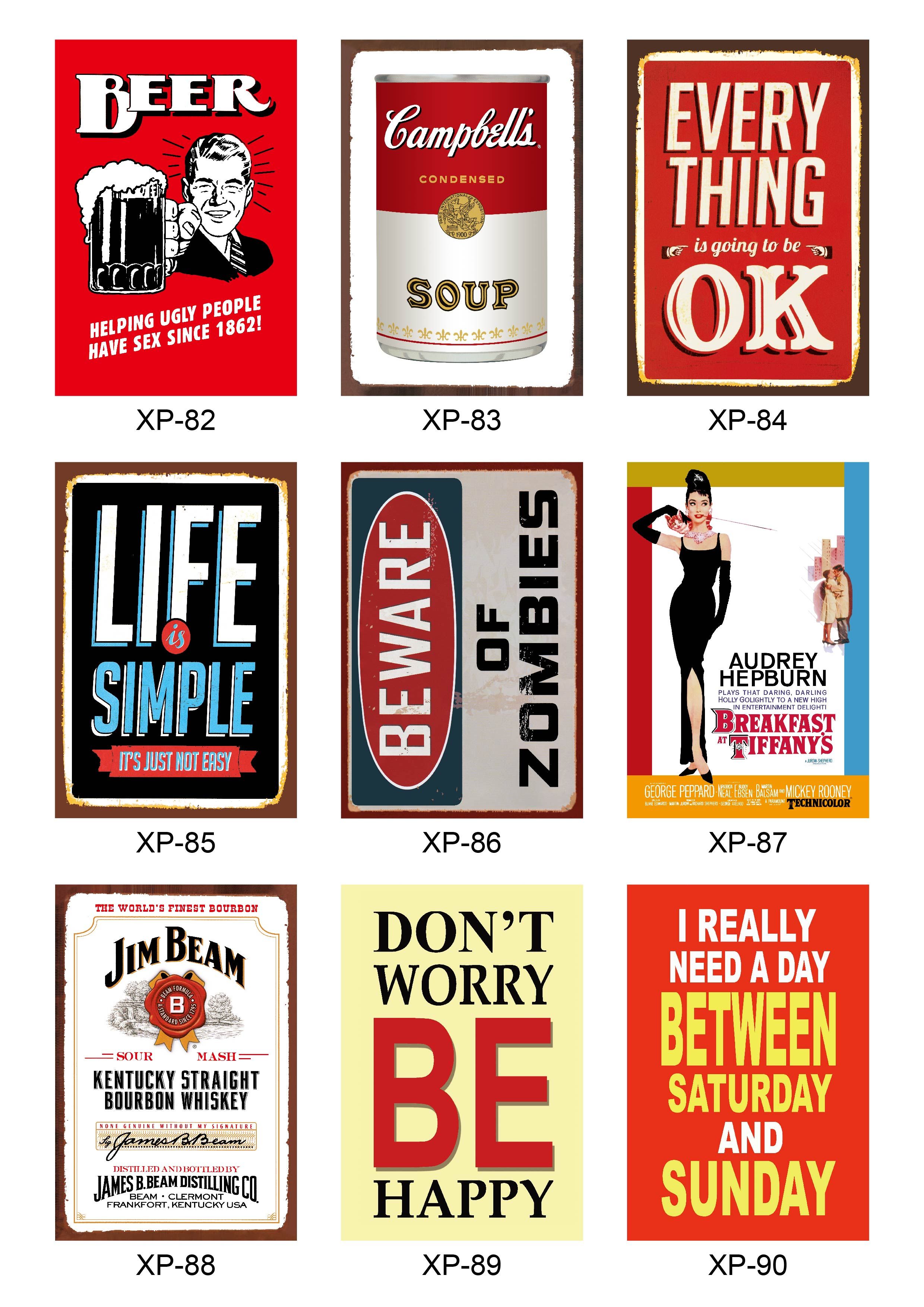 创意家居 饰品挂画马口铁铁艺铁皮画20*30CM铁皮画