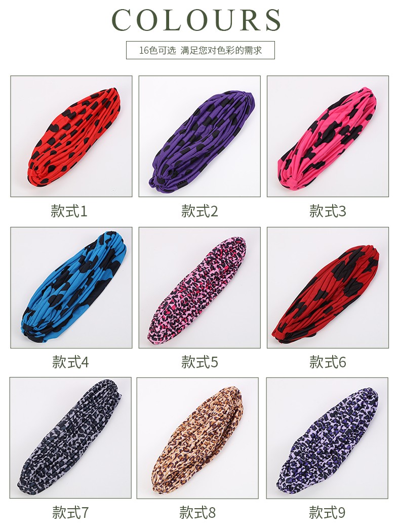 Hao Hao Headscarf Manufacturers For Europe And The United States Men And Women Outdoor Riding Sports Baotou Hat Yoga Hat Hip Hop Hip Hop Indian Hat Leopard Print Indian Hat Application Scenario