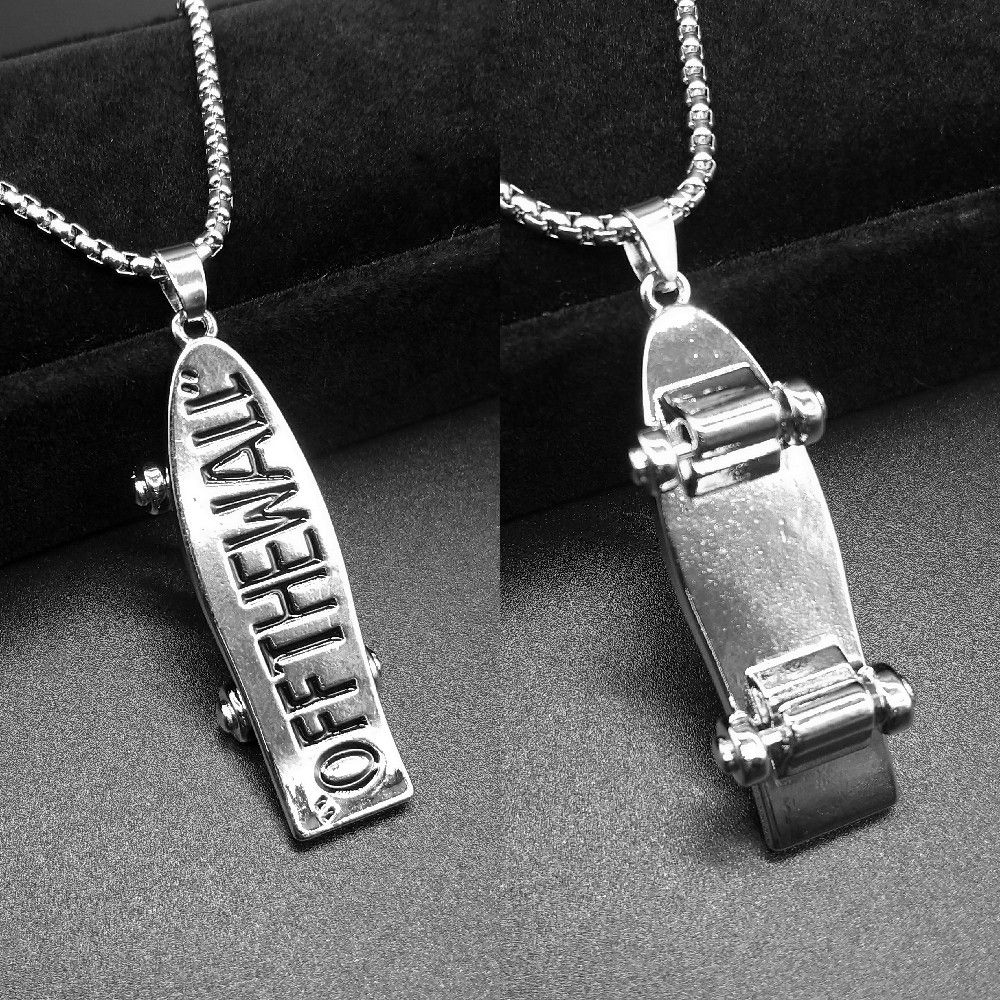 Stainless Steel Necklace Alloy Pendant Jewelry Skateboard 1 Jewelry Accessories Wholesale Factory Direct Sales