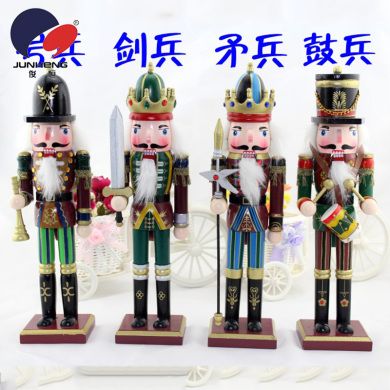 Nutcracker Soldier Hand-painted Wooden puppet Home decoration gift BJ1401
