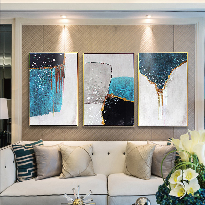 新中式立体现代轻奢客厅装饰画简约沙发背景墙壁画抽象玄关挂画详情图6