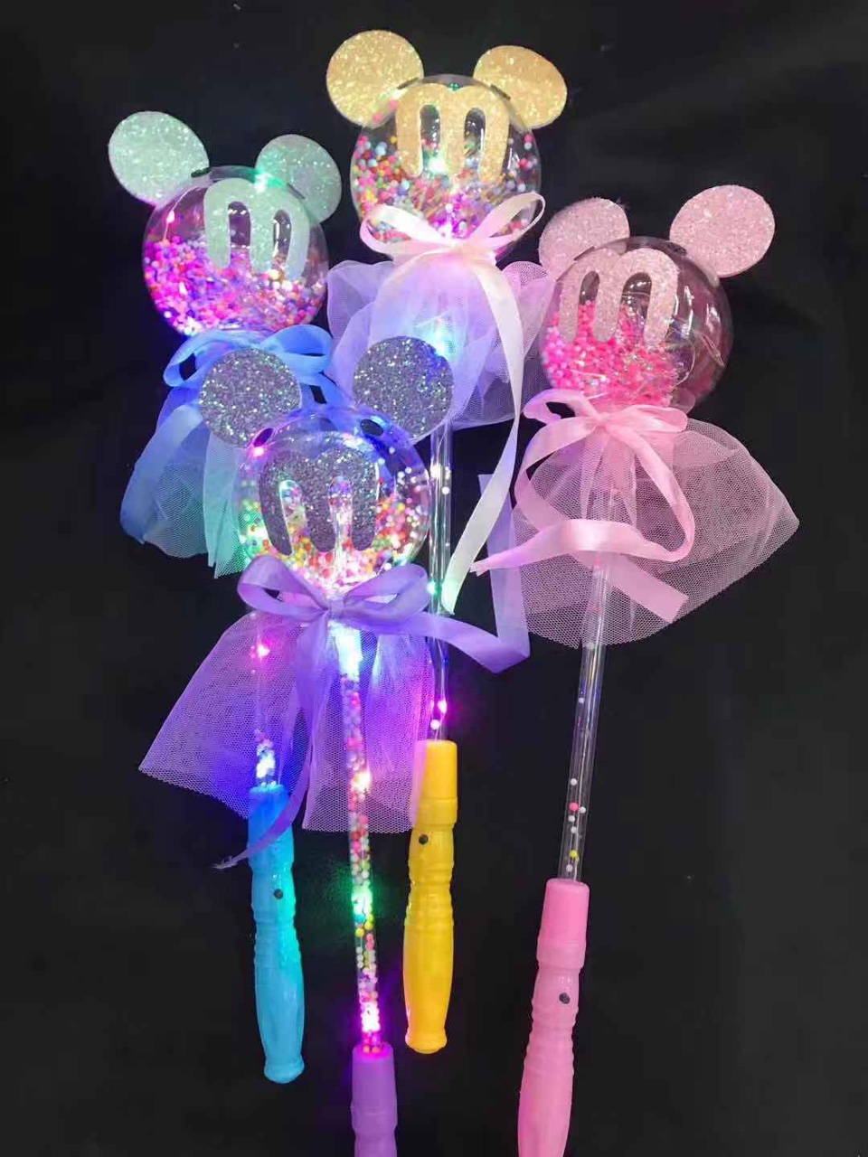 蒙纱卡通闪棒闪光棒仙女棒发光玩具批发