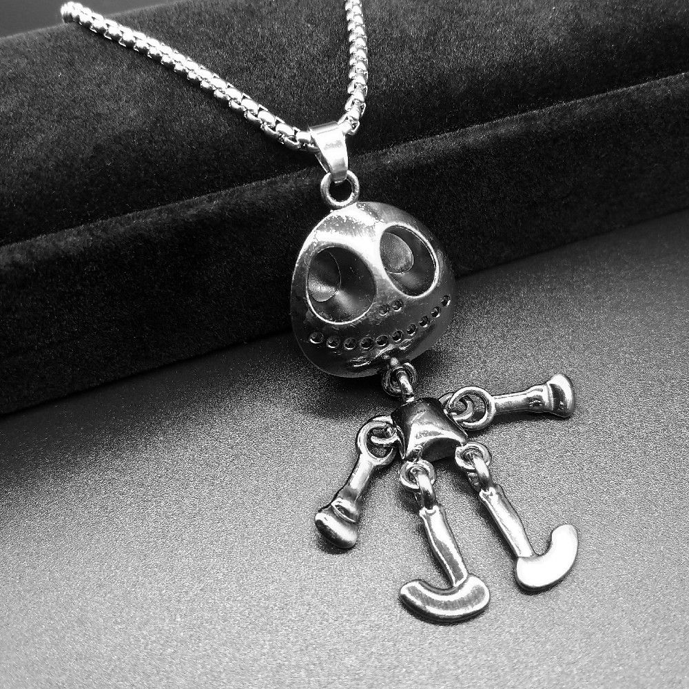 Stainless Steel Necklace Alloy Pendant Jewelry Skeleton Jewelry Accessories Wholesale Factory Direct Sales