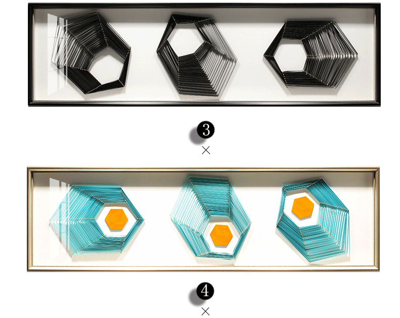 现代家居卧室床头画抽象立体装饰羽毛客厅背景墙面实物画详情图6