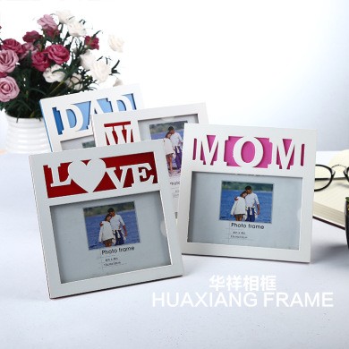 厂家直销 创意雕刻家庭相框摆台 6寸相框摆件 创意相架详情图1