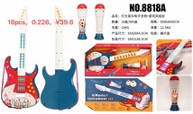 8818A灯光音乐电子吉他18pcs，规格56x31x6.5CM   吉他  音乐  灯光   塑料  林鑫玩具  1