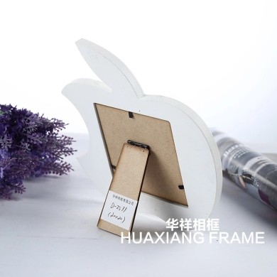 厂家直销 木质相框摆台 创意雕刻苹果、拼图相框批发详情图3