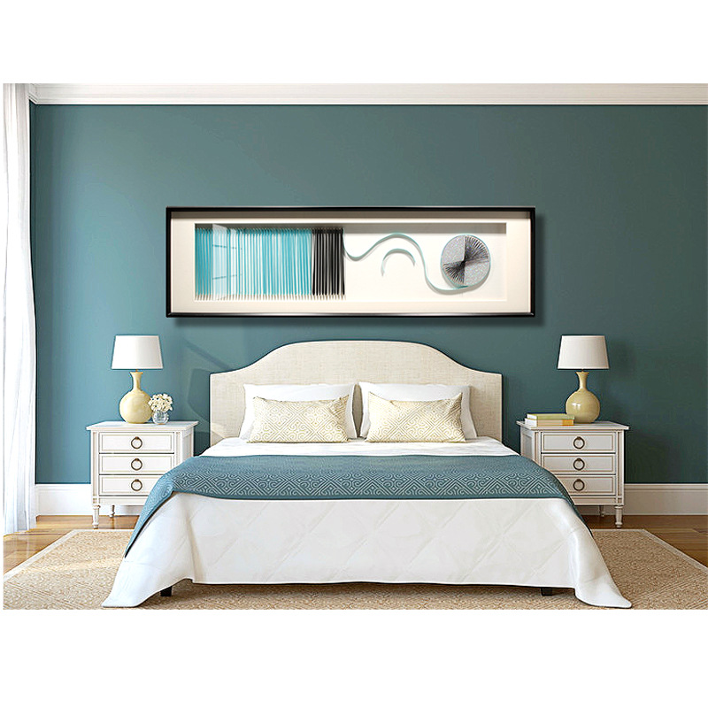 床头装饰画家居客厅背景挂画现代抽象简约立体卧室墙面床头实物画细节图