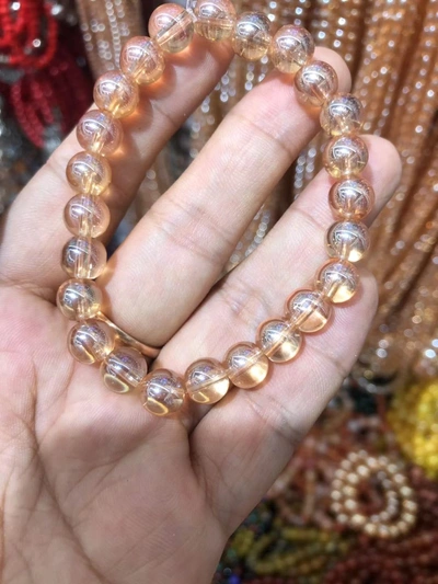 Amber Gold Bracelet 8Mm