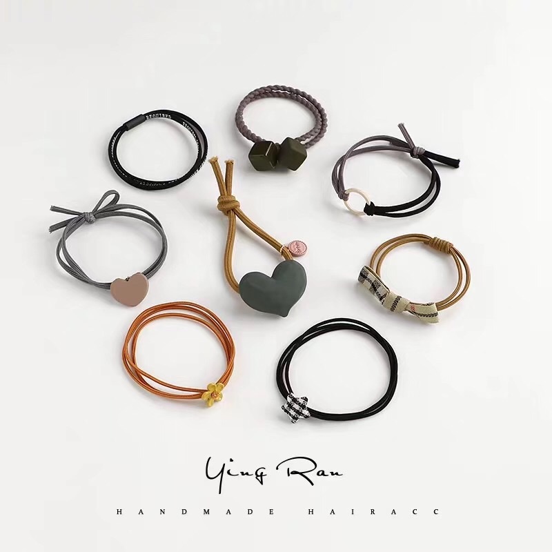 Versión coreana bonito atado cuerda de pelo coreano chica simple cuerda de cabeza influencers ins sen mujer atado holder banda elástica anillo de pelo Specification image