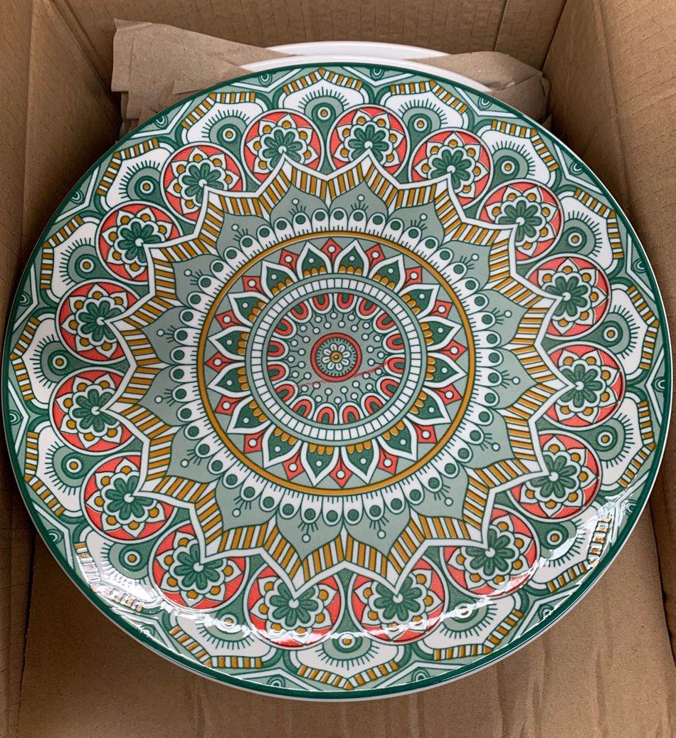 10.5 Inch Moonlight Glaze Plate Ceramic Dish Creative Home Tableware Simple Japanese Dish Plate Round Dish Breakfast Plate