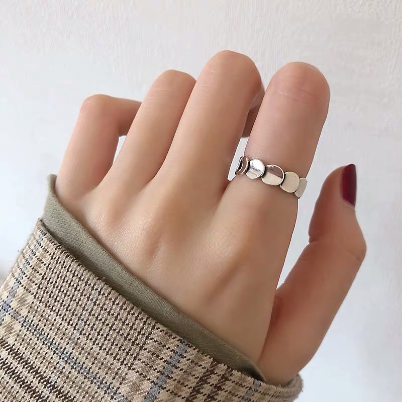 UKI SILVER and Season S925 pure Silver ringed index and Middle finger ring