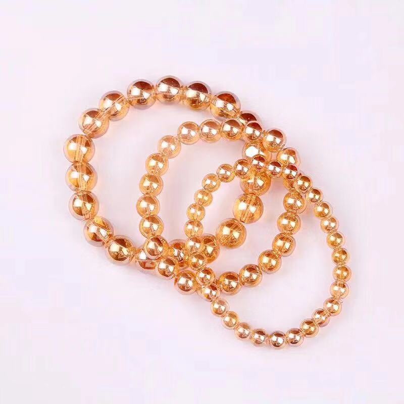 The 6mm amber gold bracelet from the national trend series is fashionable and versatile. It can be given as a gift at a low price details Picture