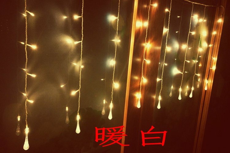 3米 LED水滴窗帘橱窗酒店商场节日婚庆圣诞装饰灯1