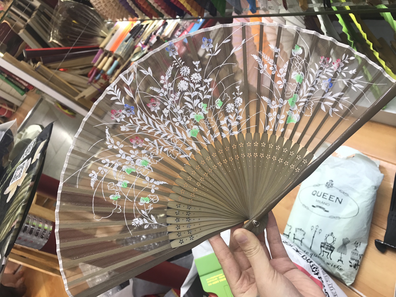 真丝扇子竹子扇子批发定制图