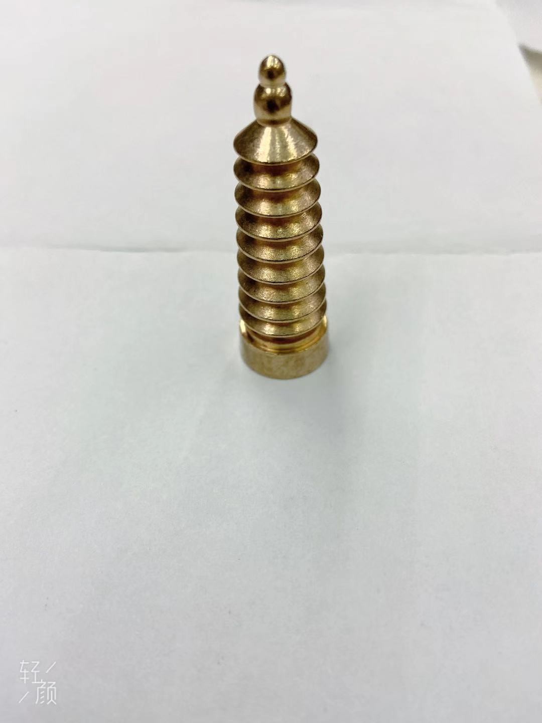 Pure copper car key pendant, brass gourd key chain, ear spoon, Wenchang pagoda key ring, pendant, bag hanging details Picture