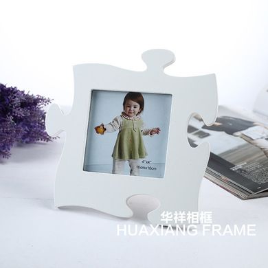 厂家直销 木质相框摆台 创意雕刻苹果、拼图相框批发图