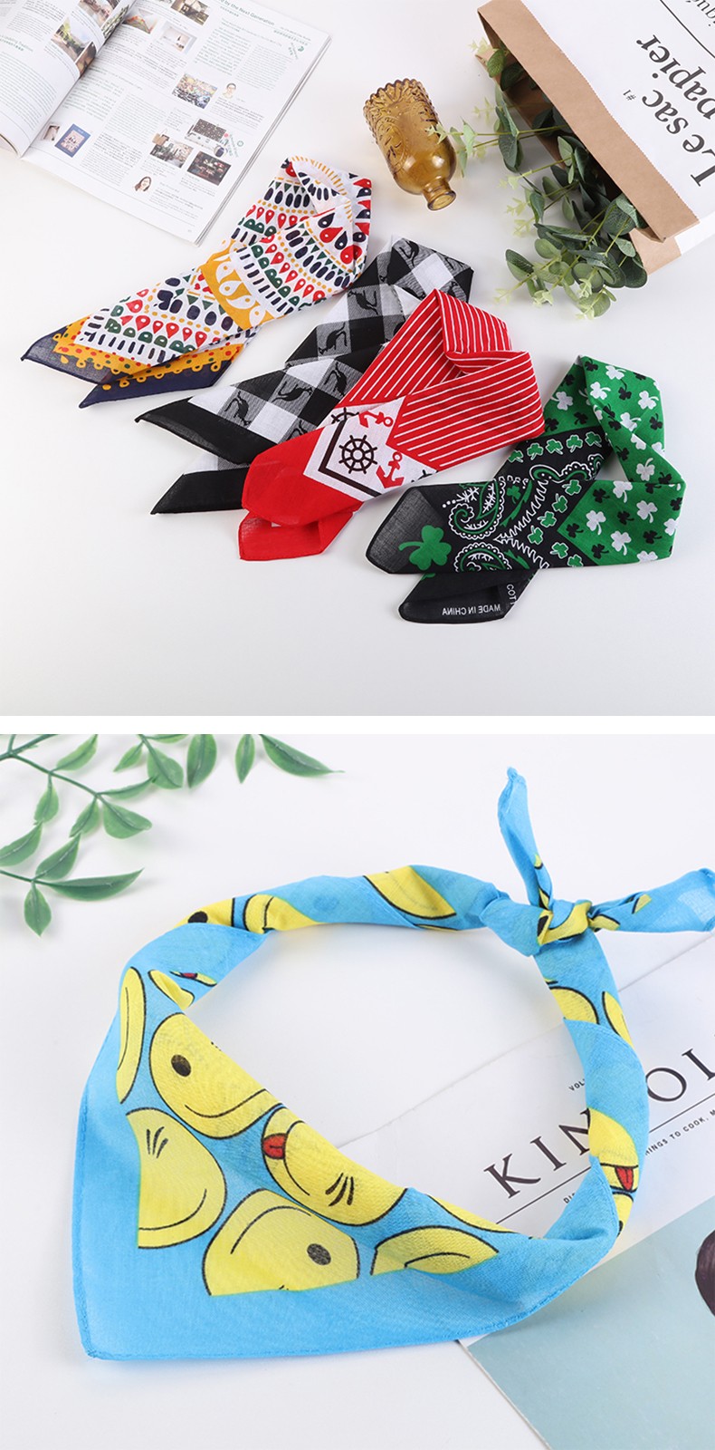 Hao Hao Headscarf Manufacturers Direct For Europe And The United States Men And Women Outdoor Sports Headscarf Hip Hop Cotton Miscellaneous Flower Square Wholesale Magic Headscarf undefined