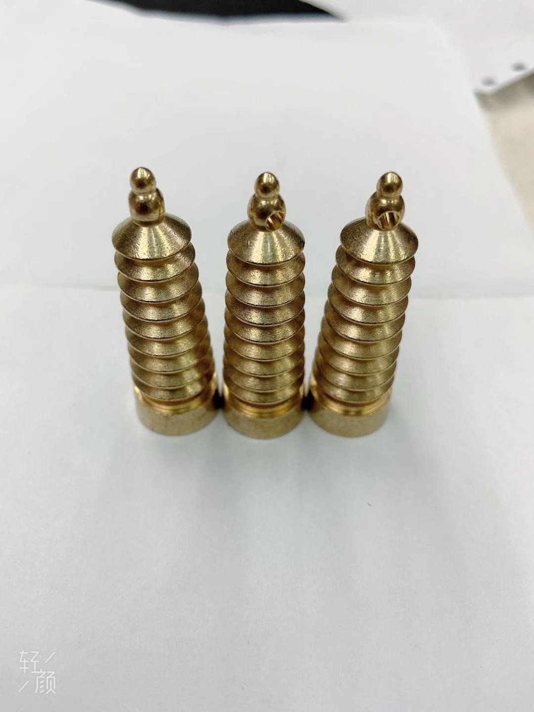Pure copper car key pendant, brass gourd key chain, ear spoon, Wenchang pagoda key ring, pendant, bag hanging full figure