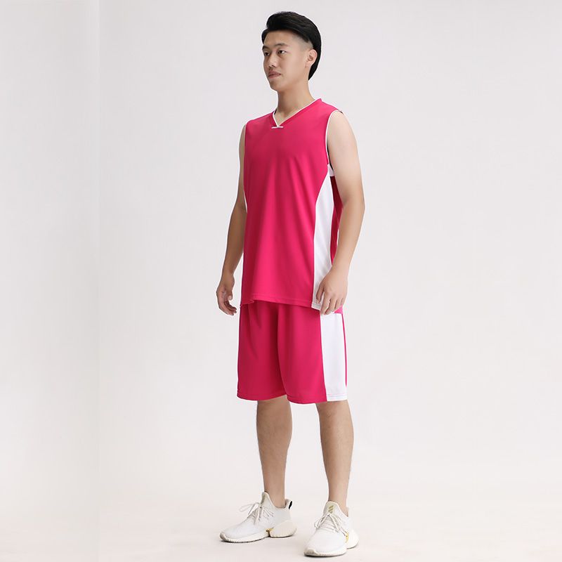 成人篮球服套装九色男比赛训练营运动队服装光板篮球衣可定制批发详情图7
