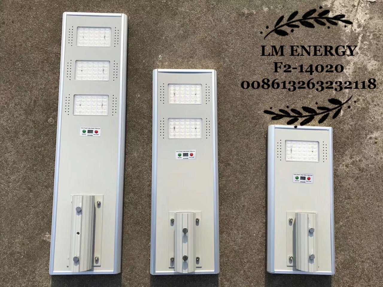 Solar integrated street lamp in silver series