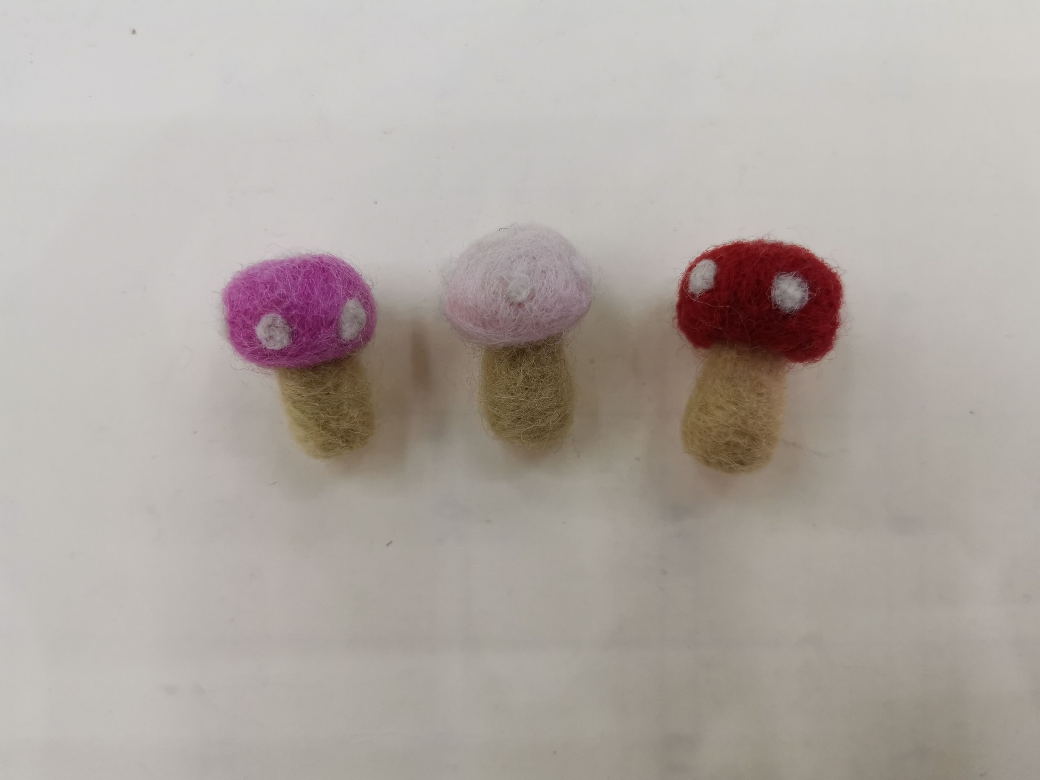 Wool felt handmade mini - dimensional mushroom thumbnail