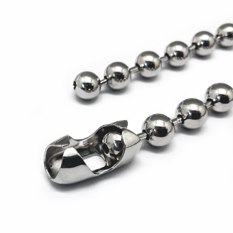 Dongguan Fengxing Hardware Factory Direct Sales 6.0 Bead Chain Hanging Plating/Roller Plating Alloy Chain Support Customization Specification drawing