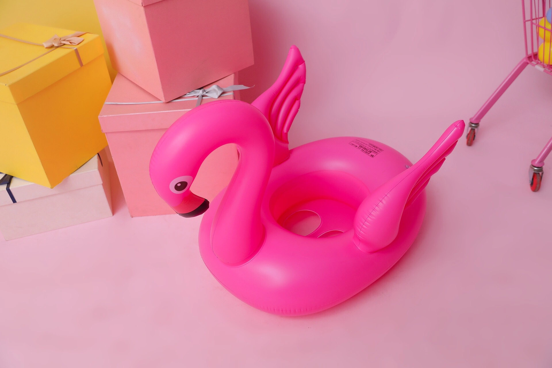Wholesale of baby inflatable flamingo seat rings, unicorn baby swimming rings, children's lifebuoys and infant seat rings in stock detail image 5