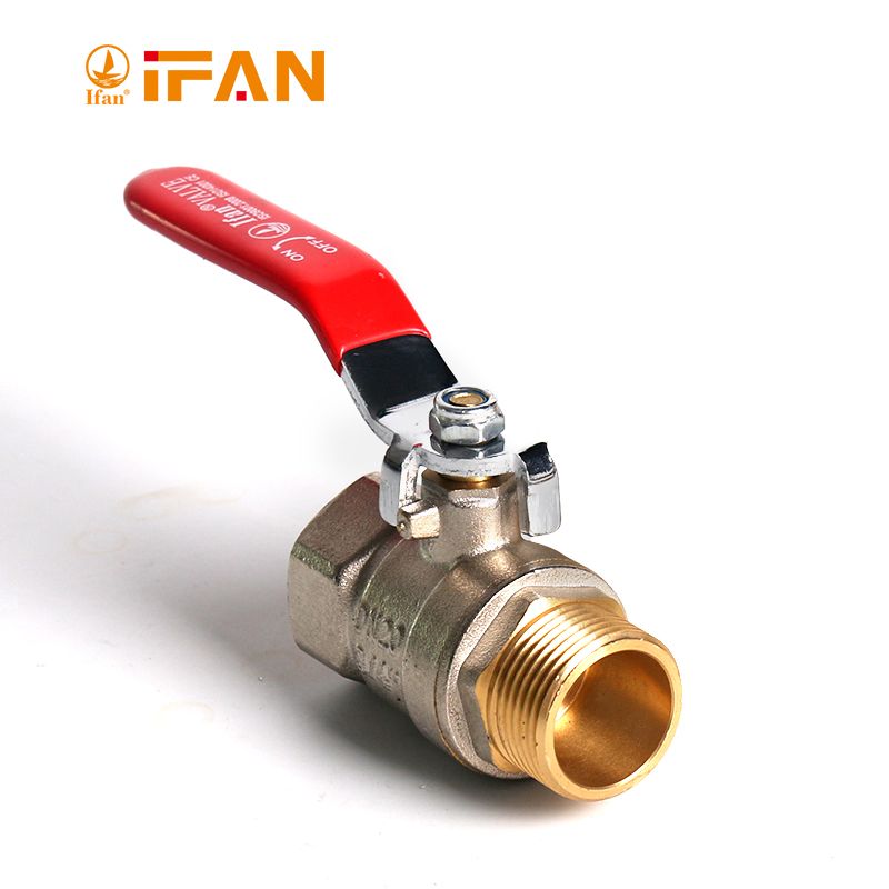 IFAN copper ball valve, single-line internal and external thread ball valve, high-flow copper valve, 4-inch and 6-inch brass ball valve switch Item Picture