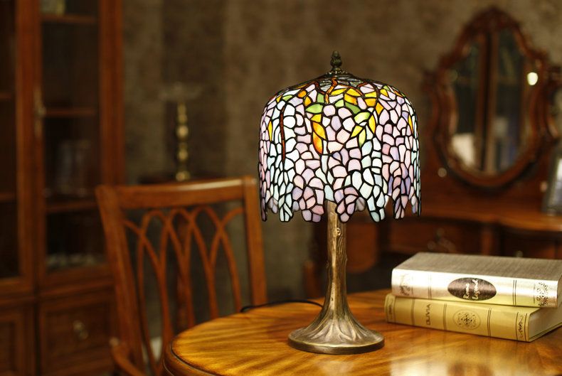 10 "Wisteria desk lamp bedroom bedside lamp Office glass art deco desk lamp
