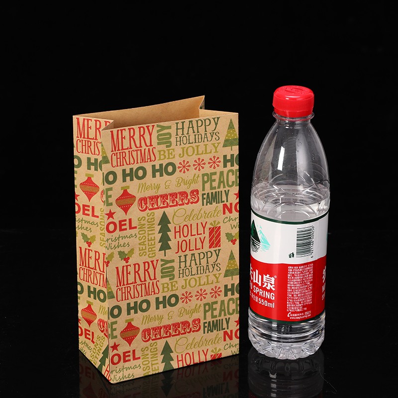 Kraft Paper Bag Reusable Bag Flat Mouth Candy Bag Christmas Gift Bag Item Picture