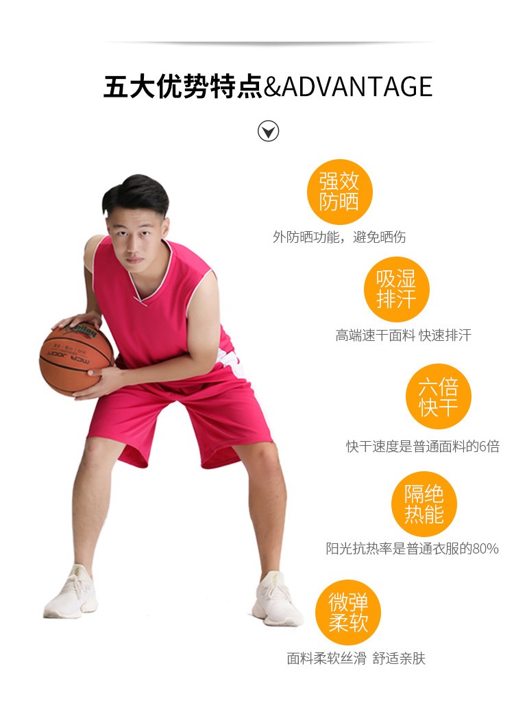 定制成人儿童篮球服套装比赛训练透气运动队服光板篮球衣定制批发详情图11