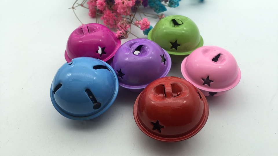 35MM five-star lacquered bell, Christmas bell, pet bell, handicraft accessories