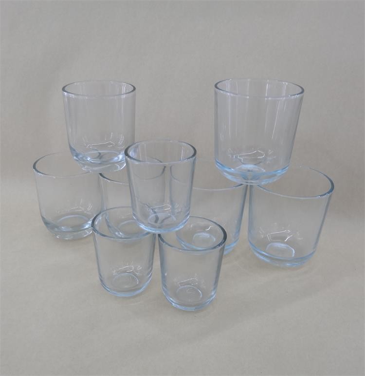 压制机制圆形透明DIY玻璃蜡烛台香薰蜡烛杯罐蜡茶蜡玻璃弧底圆杯详情图9