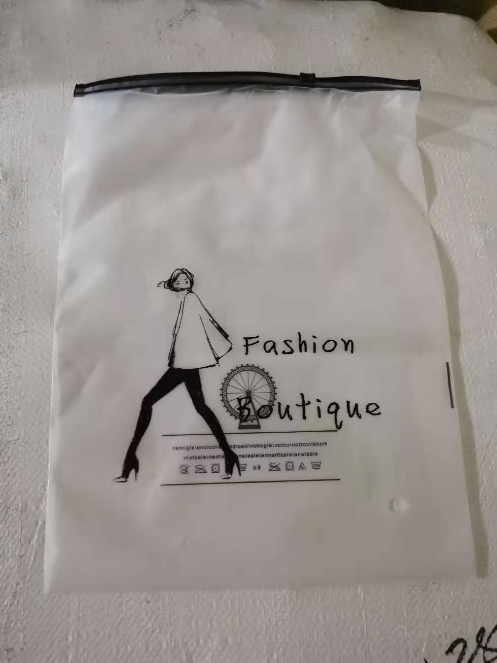 Female Model Frosted Flower Leggings Bag Thermal Underwear One Body Pants Self-Sealing Bag