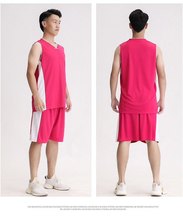 成人篮球服套装九色男比赛训练营运动队服装光板篮球衣可定制批发详情图14