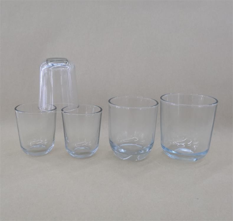 压制机制圆形透明DIY玻璃蜡烛台香薰蜡烛杯罐蜡茶蜡玻璃弧底圆杯详情图8