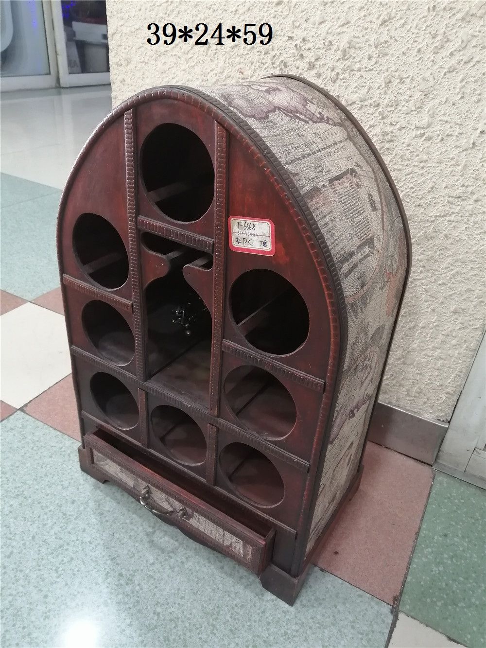 New wine cabinet wine rack retro crafts manufacturers direct to sample customized thumbnail