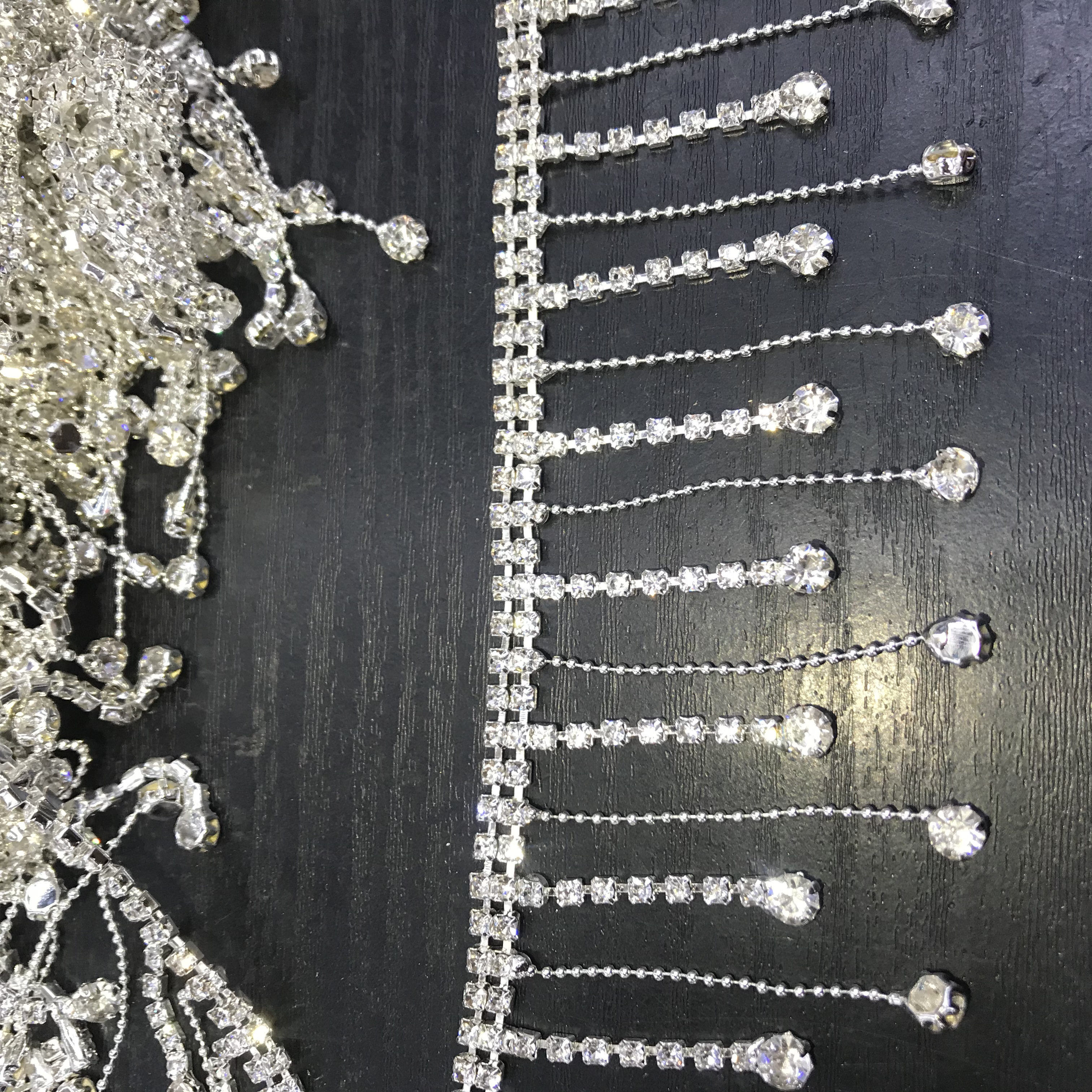 AAA fancy flecos broca cadena strass cadena cosido hombro escote cinturón DIY hecho a mano accesorios ropa accesorios detail image 3
