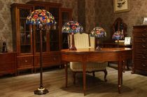 16 inches lamp decoration lamp European classical study bedroom bedside lamp colored glass lamp